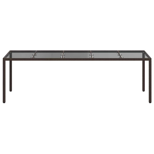 Braun Poly-Rattan Gartentisch 250 cm