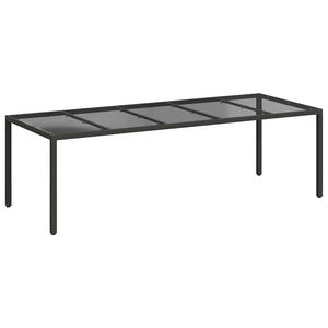 Schwarzer Poly-Rattan Gartentisch 250 cm