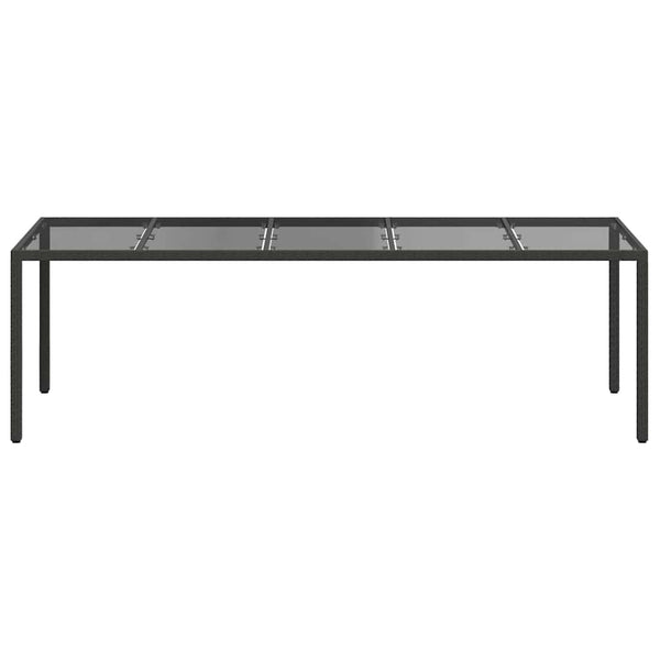 Schwarzer Poly-Rattan Gartentisch 250 cm