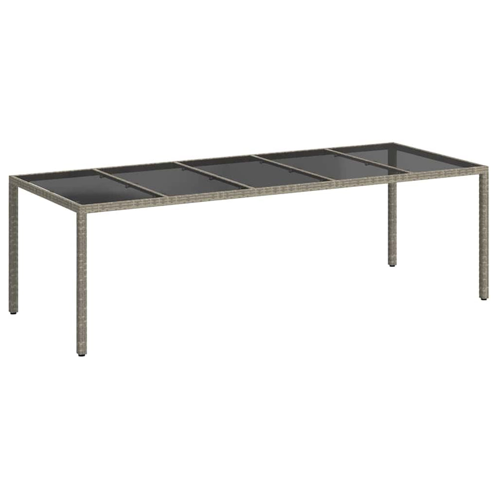 Gartentisch Grau Poly-Rattan 250 cm