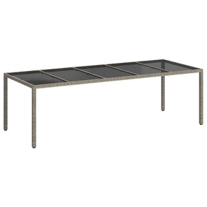 Gartentisch Grau Poly-Rattan 250 cm