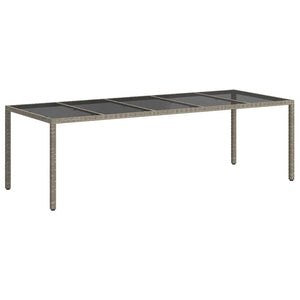 Gartentisch Grau Poly-Rattan 250 cm