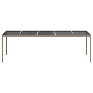 Gartentisch Grau Poly-Rattan 250 cm