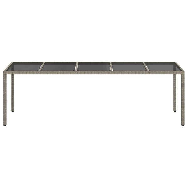 Gartentisch Grau Poly-Rattan 250 cm