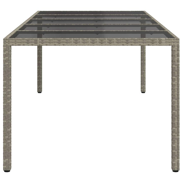 Gartentisch Grau Poly-Rattan 250 cm