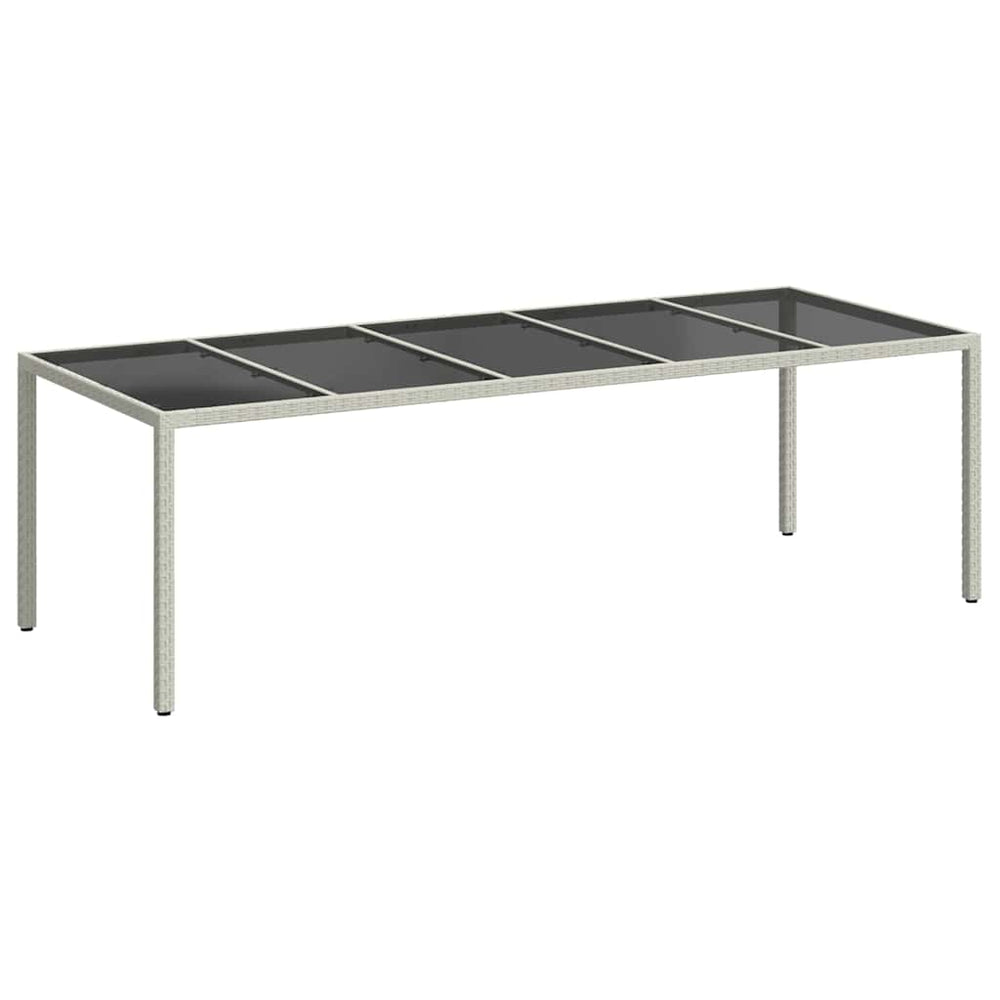 Gartentisch Weiß Poly Rattan 250x100 cm