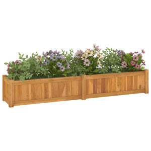 vidaXL Carré potager 150x30x25 cm en teck massif