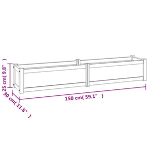 vidaXL Carré potager 150x30x25 cm en teck massif