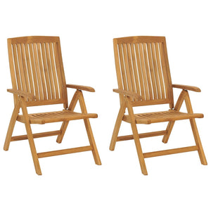 Verstellbare Teak Gartenstühle 2er Set