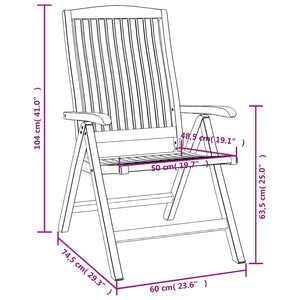 Verstellbare Teak Gartenstühle 2er Set