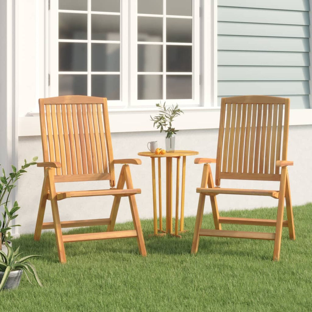 Verstellbare Teak Gartenstühle 2er Set