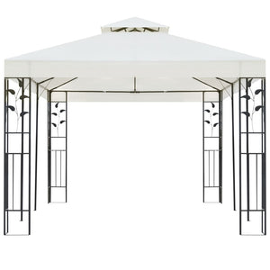Pavillon 6x3 m mit Doppeldach, Weiß