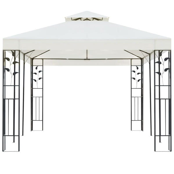 Pavillon 6x3 m mit Doppeldach, Weiß