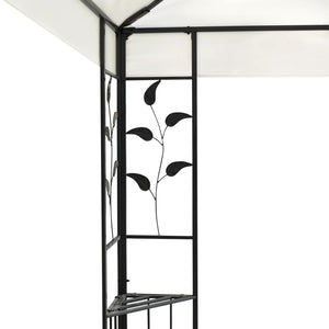 Pavillon 6x3 m mit Doppeldach, Weiß