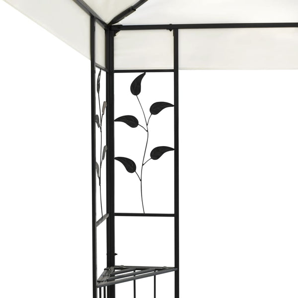 Pavillon 6x3 m mit Doppeldach, Weiß