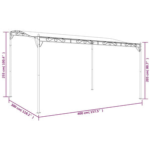 Anthrazit Markise 4x3 m