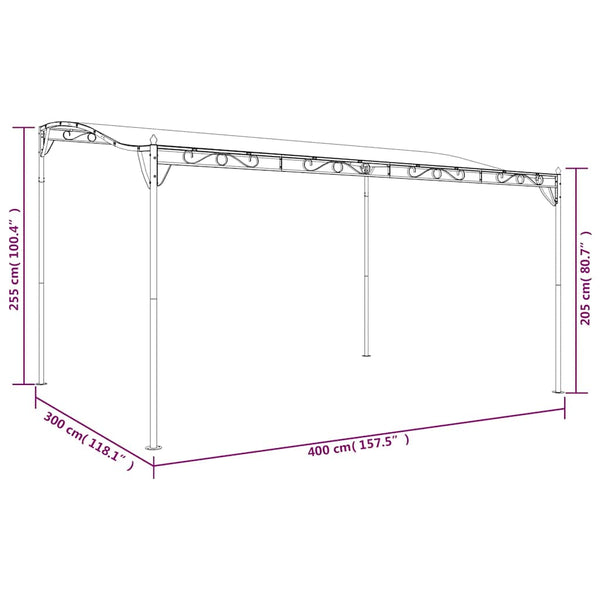 Anthrazit Markise 4x3 m