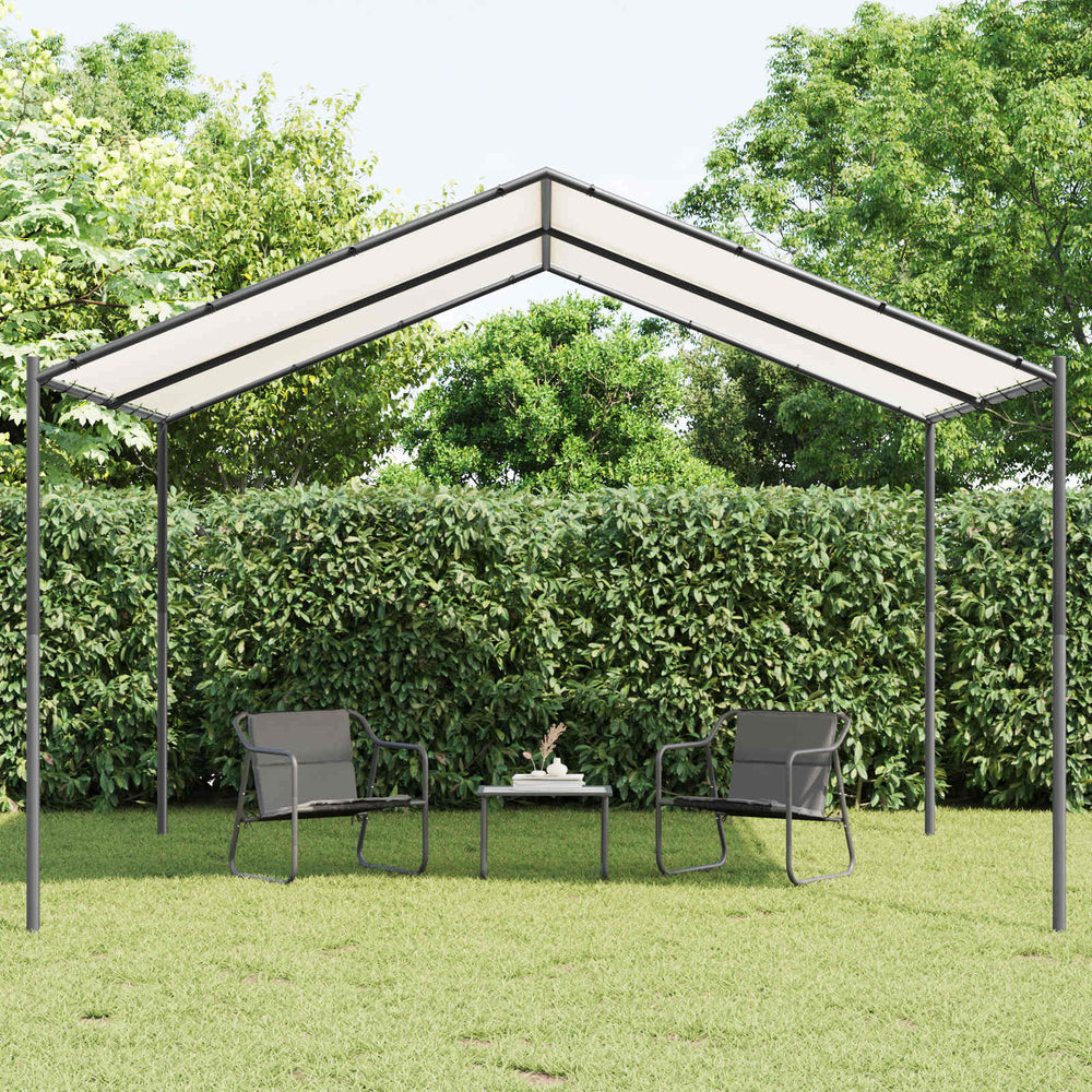 Weißer Pavillon 4x4 m Stahl & Polyester