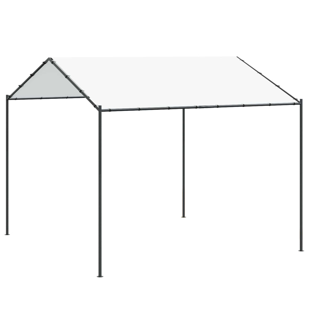Weißer Pavillon 4x4 m Stahl & Polyester