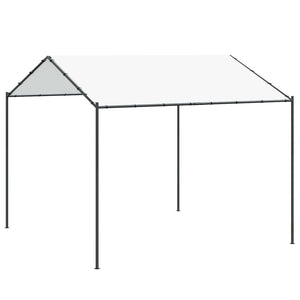 Weißer Pavillon 4x4 m Stahl & Polyester