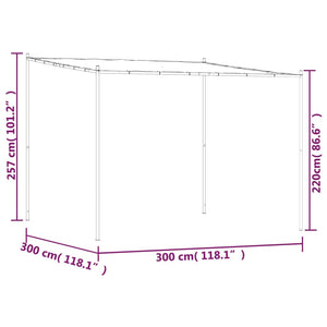 Weißer Pavillon 3x3 m für Garten & Feiern