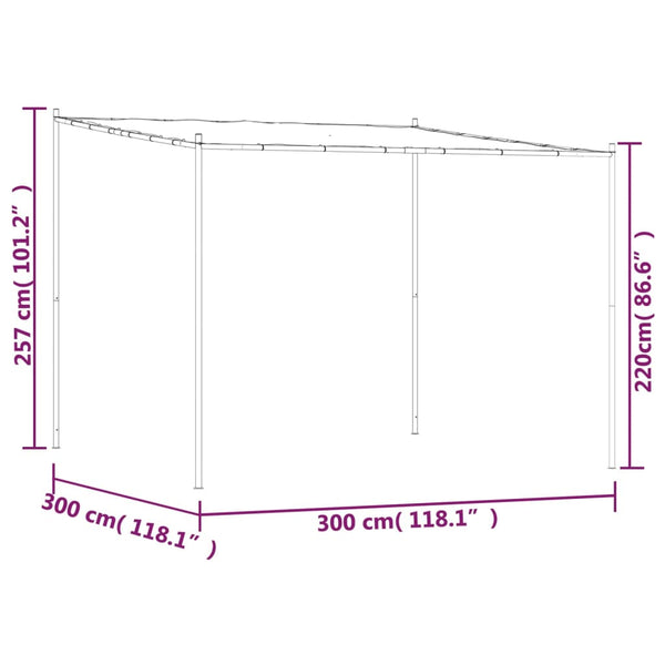 Weißer Pavillon 3x3 m für Garten & Feiern