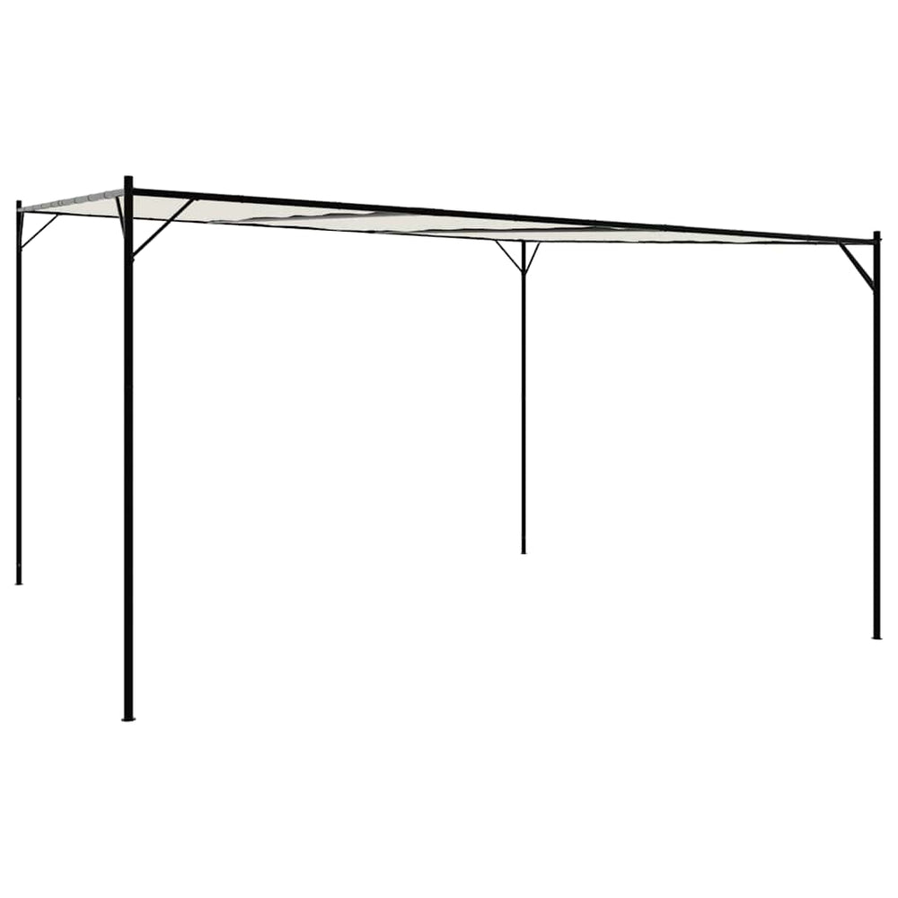 Weißer Pavillon 4x4 m aus Stoff und Stahl