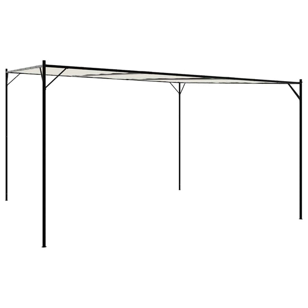 Weißer Pavillon 4x4 m aus Stoff und Stahl