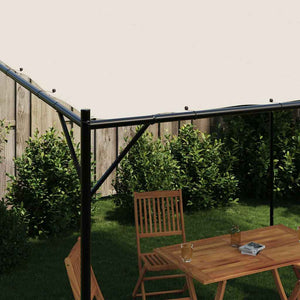 Weißer Pavillon 4x4 m aus Stoff und Stahl