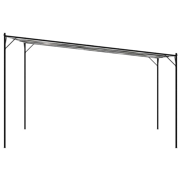 Weißer Pavillon 4x4 m aus Stoff und Stahl
