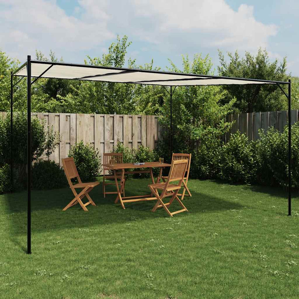 Weißer Pavillon 4x4 m aus Stoff und Stahl