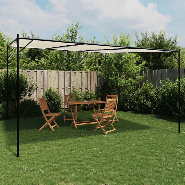 Weißer Pavillon 4x4 m aus Stoff und Stahl