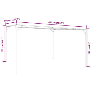 Pavillon Anthrazit 4x4 m