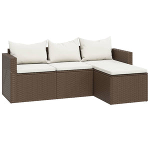 Garten Lounge Set Braun Poly Rattan