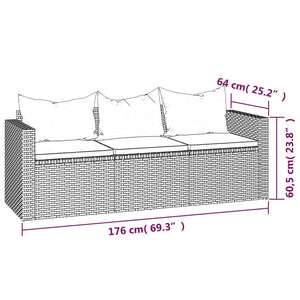Garten Lounge Set Braun Poly Rattan