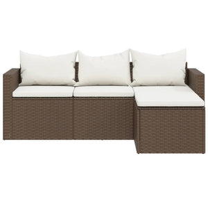 Garten Lounge Set Braun Poly Rattan
