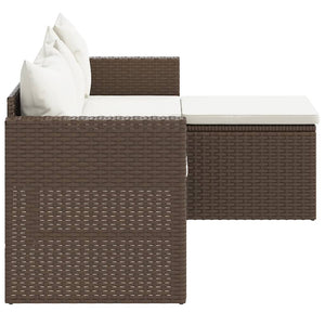 Garten Lounge Set Braun Poly Rattan