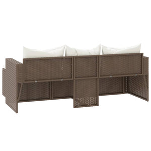 Garten Lounge Set Braun Poly Rattan
