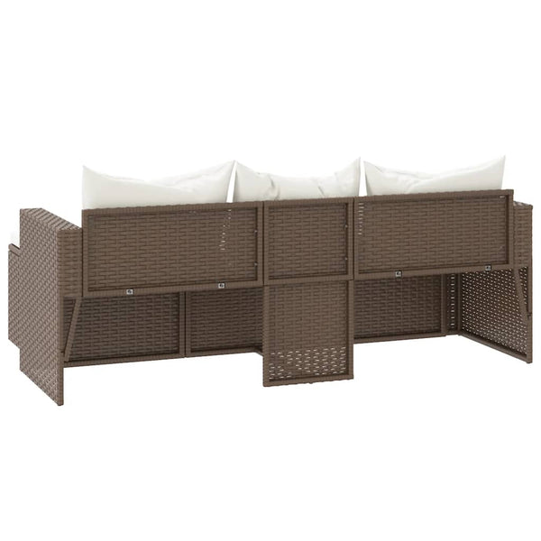 Garten Lounge Set Braun Poly Rattan