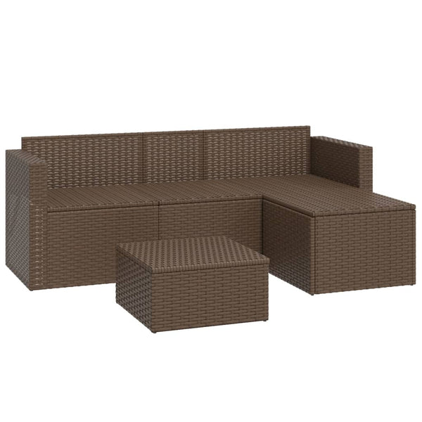 Garten Lounge Set Braun Poly Rattan