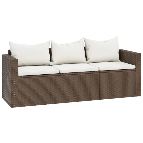 Garten Lounge Set Braun Poly Rattan