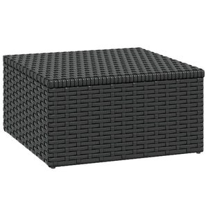 Schwarzes Poly Rattan Garten Lounge Set