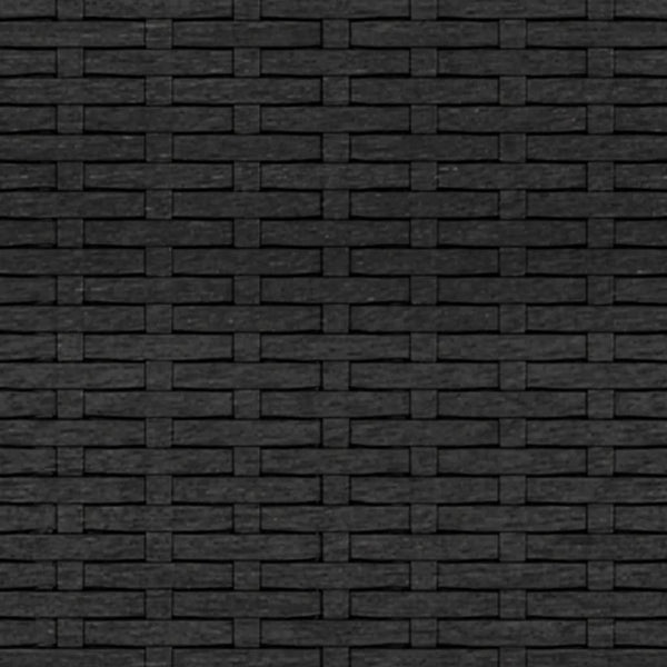 Gartenhocker mit Kissen, 4er Set, Schwarz