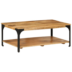Couchtisch Mango Massivholz mit Ablage