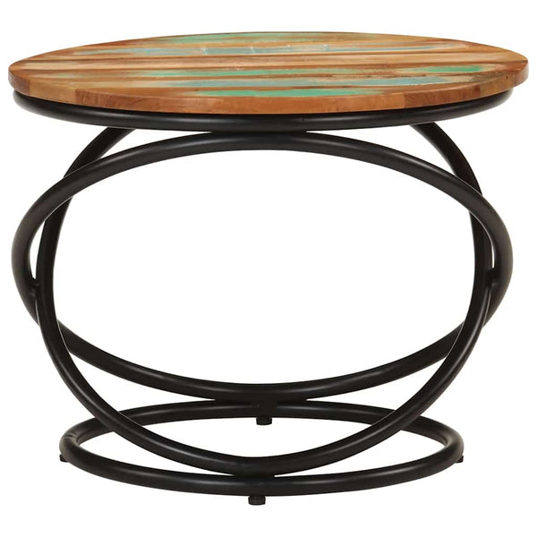 Couchtisch Altholz Massiv Stahl Ø50cm