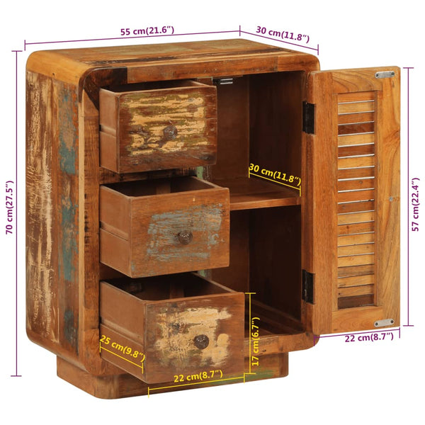 Sideboard Altholz Massiv 55x30x70cm