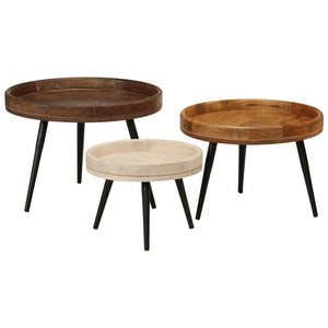 Couchtische 3er Set Mango Massivholz
