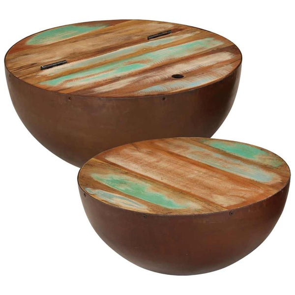 Couchtische 2er Set Altholz Massiv