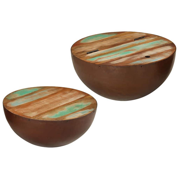 Couchtische 2er Set Altholz Massiv