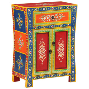 Handbemaltes Sideboard Mango Massivholz 54x30x74 cm